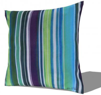 多色条纹沙发抱枕SU模型下载_sketchup草图大师SKP模型