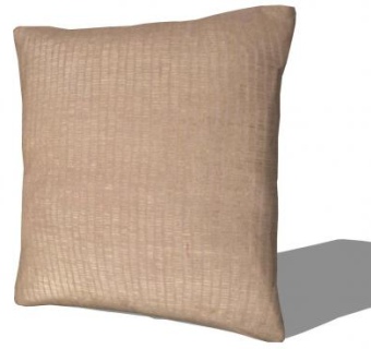 香槟色绒面抱枕SU模型下载_sketchup草图大师SKP模型