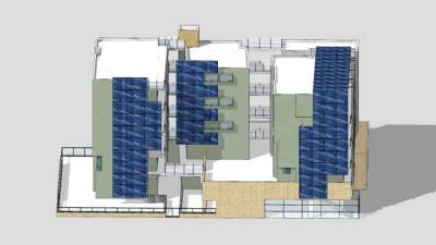 科罗拉多法院房子建筑SU模型下载_sketchup草图大师SKP模型