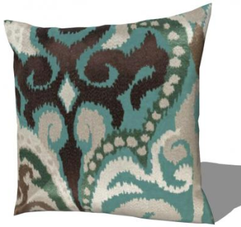 时尚简约腰靠抱枕SU模型下载_sketchup草图大师SKP模型