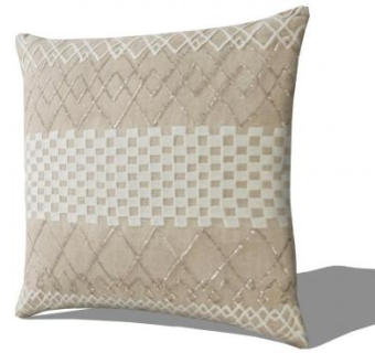 米色太鹅绒面抱枕SU模型下载_sketchup草图大师SKP模型