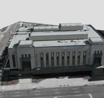 现代艺术中心建筑SU模型下载_sketchup草图大师SKP模型