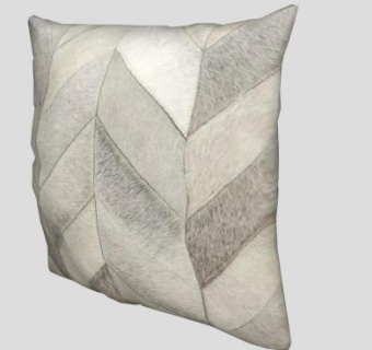 灰色系绒面抱枕SU模型下载_sketchup草图大师SKP模型