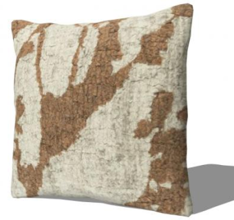 米棕色简约抱枕SU模型下载_sketchup草图大师SKP模型