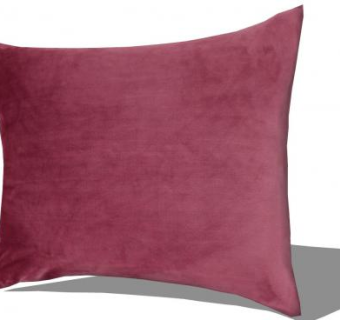山莓色绒面抱枕SU模型下载_sketchup草图大师SKP模型
