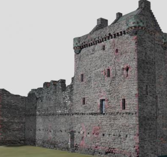 老式城堡别墅建筑SU模型下载_sketchup草图大师SKP模型