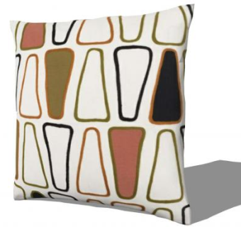 简约几何形抱枕SU模型下载_sketchup草图大师SKP模型