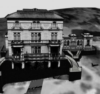 帕特巴别墅建筑SU模型下载_sketchup草图大师SKP模型