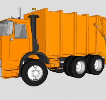 垃圾车的SU模型打包_su模型下载 草图大师模型_SKP模型