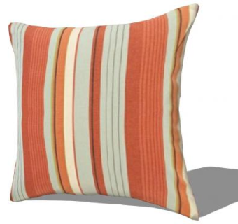 现代风条纹抱枕SU模型下载_sketchup草图大师SKP模型