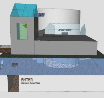疯狂迷宫游乐园建筑SU模型下载_sketchup草图大师SKP模型