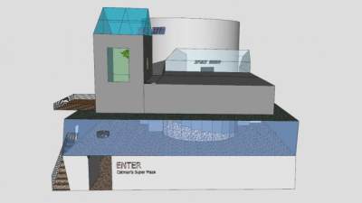 疯狂迷宫游乐园建筑SU模型下载_sketchup草图大师SKP模型