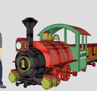 迪士 尼小火车SU游乐SU模型_su模型下载 草图大师模型_SKP模型