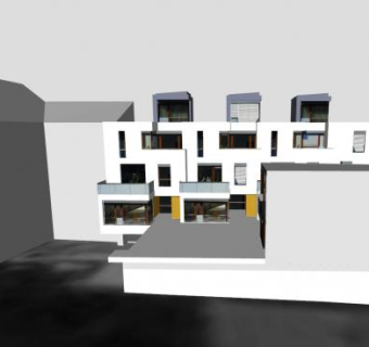 现代公园广场建筑SU模型下载_sketchup草图大师SKP模型