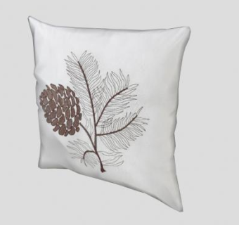 印花简约枕头SU模型下载_sketchup草图大师SKP模型