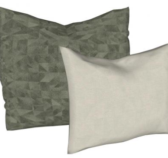 亚麻布艺抱枕SU模型下载_sketchup草图大师SKP模型