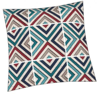 拼色几何形印花抱枕SU模型下载_sketchup草图大师SKP模型