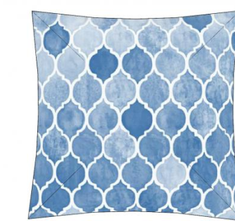 浅蓝色系印花抱枕SU模型下载_sketchup草图大师SKP模型