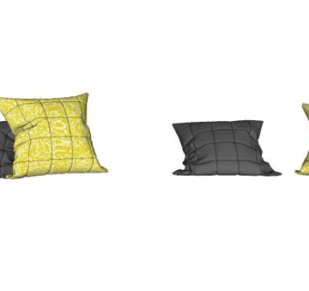 北欧风格沙发靠枕SU模型下载_sketchup草图大师SKP模型