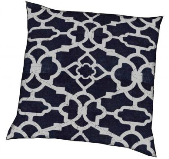 蓝色阿拉伯图案抱枕SU模型下载_sketchup草图大师SKP模型