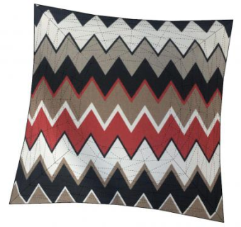 简约W条纹拼色抱枕SU模型下载_sketchup草图大师SKP模型