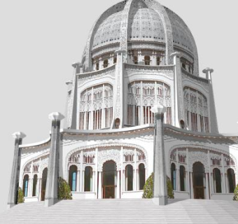 简欧风格建筑SU模型下载_sketchup草图大师SKP模型