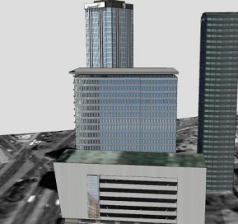 圣马丁大厦建筑SU模型下载_sketchup草图大师SKP模型