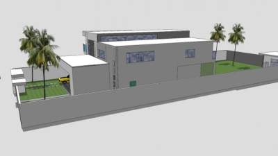 现代风格套房建筑SU模型下载_sketchup草图大师SKP模型