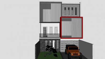 现代建筑大房子SU模型下载_sketchup草图大师SKP模型