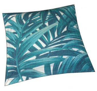 蓝色叶子印花抱枕SU模型下载_sketchup草图大师SKP模型