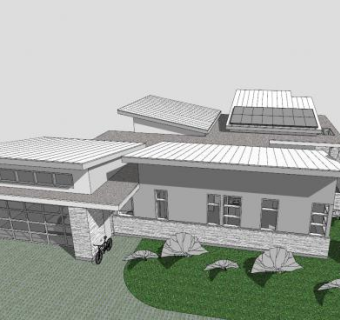 现代住宅建筑景观房子SU模型下载_sketchup草图大师SKP模型