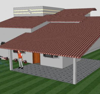 屋顶房子住宅SU模型下载_sketchup草图大师SKP模型