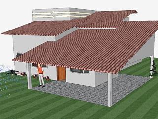 屋顶<em>房子住宅SU模型</em>下载_sketchup草图大师SKP模型