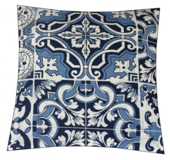 蓝色葡萄牙瓷砖印花枕头SU模型下载_sketchup草图大师SKP模型