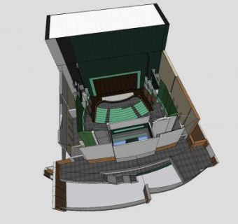 艾伦公园艺术中心建筑SU模型下载_sketchup草图大师SKP模型