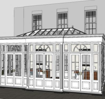 豪华建筑房子SU模型下载_sketchup草图大师SKP模型