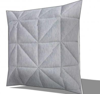北欧风灰色简约抱枕SU模型下载_sketchup草图大师SKP模型