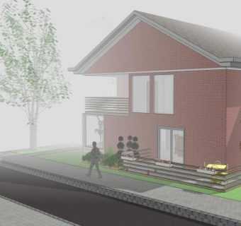 现代房子花园建筑SU模型下载_sketchup草图大师SKP模型