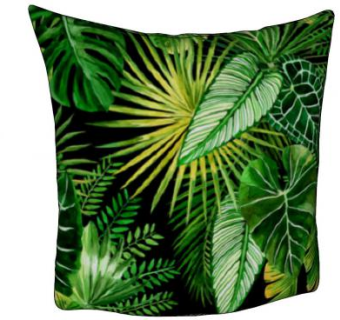 现代绿叶植物印花抱枕SU模型下载_sketchup草图大师SKP模型