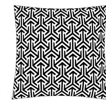 黑白色几何抱枕SU模型下载_sketchup草图大师SKP模型