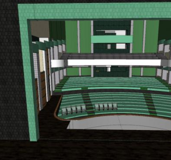 艾伦公园艺术建筑SU模型下载_sketchup草图大师SKP模型