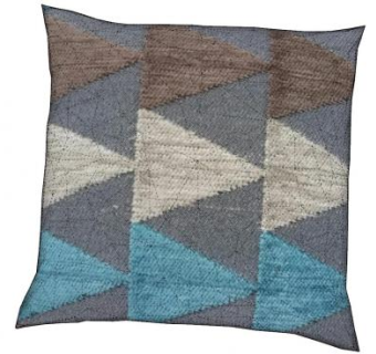 棕褐色三角几何枕头SU模型下载_sketchup草图大师SKP模型