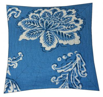 蓝色复古印花枕头SU模型下载_sketchup草图大师SKP模型