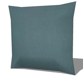 蓝灰色亚麻抱枕SU模型下载_sketchup草图大师SKP模型