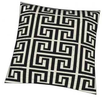 黑色几何图案枕头SU模型下载_sketchup草图大师SKP模型