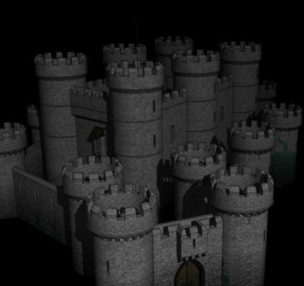 英语城堡老式建筑SU模型下载_sketchup草图大师SKP模型