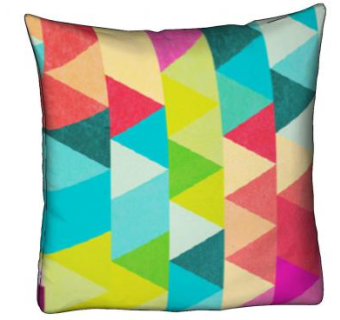 彩色三角形图案抱枕SU模型下载_sketchup草图大师SKP模型