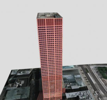 高层建筑广场SU模型下载_sketchup草图大师SKP模型