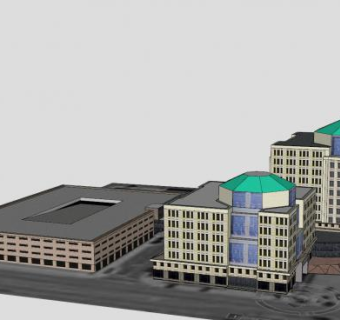 汉密尔顿市政大厦建筑SU模型下载_sketchup草图大师SKP模型