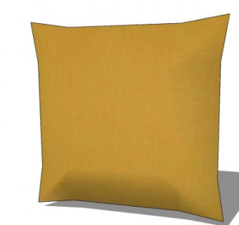 米黄色亚麻靠枕SU模型下载_sketchup草图大师SKP模型